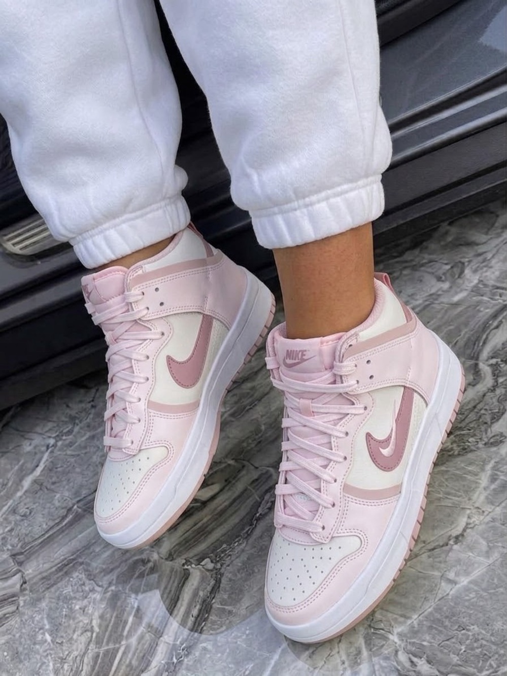 Nike Dunk High Up Pink Oxford W8.5 DH3718-102 NIB